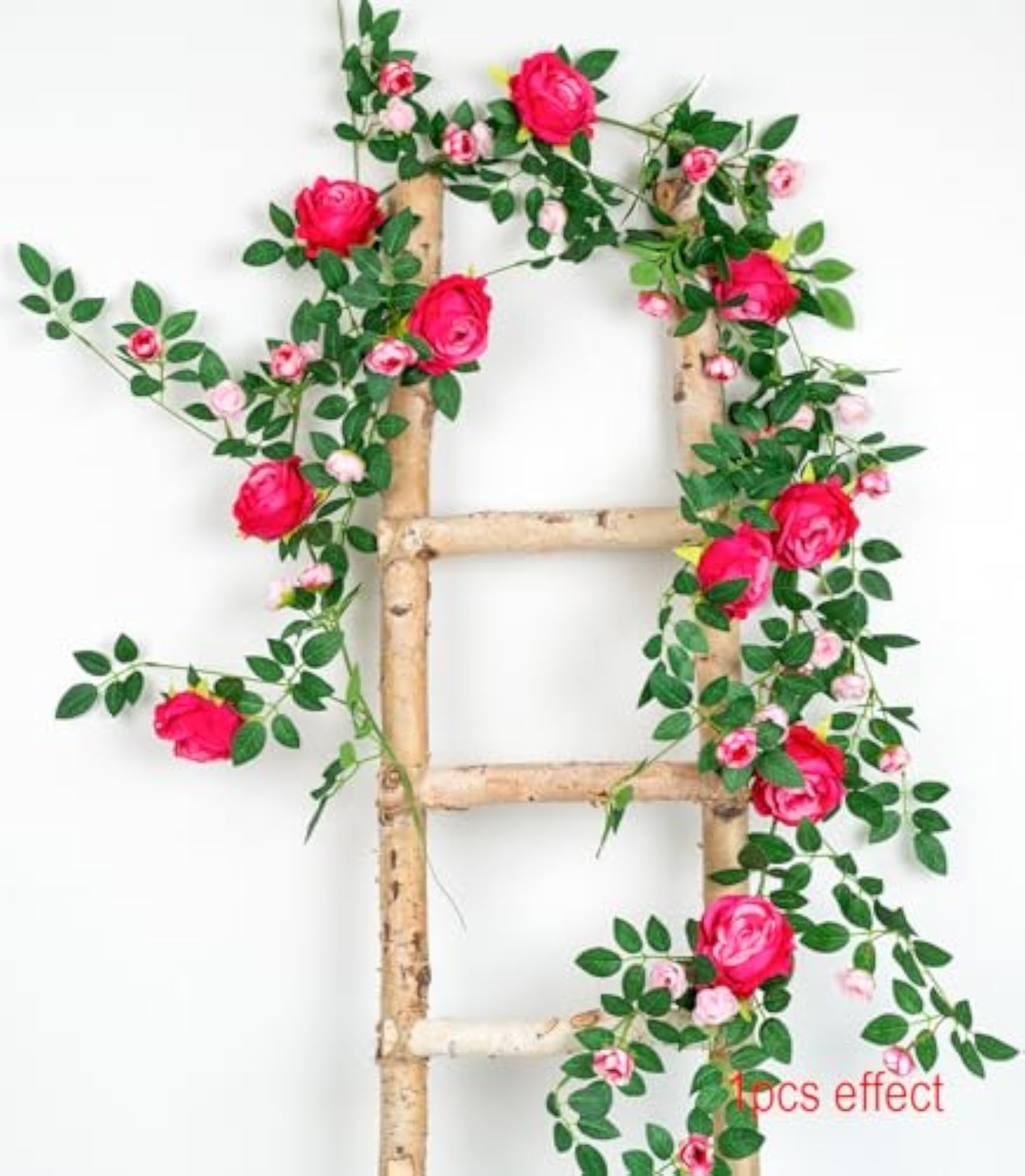2 PCS 12FT Bendable Flower Garland for Home Decor